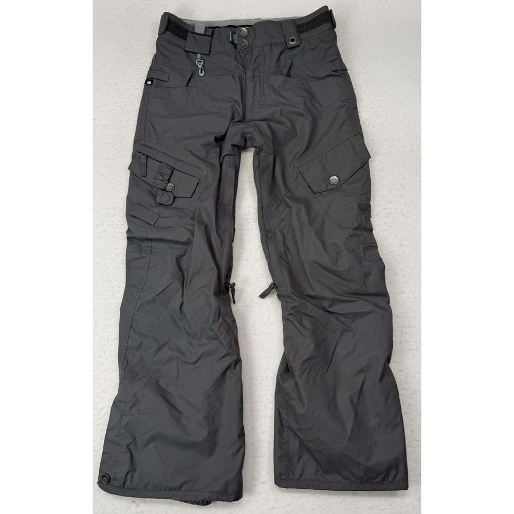 686 Smarty 3-in-1 Cargo Snowboard Ski Snow Pants Gray W/Liner InfiDry Women XS